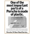 Porsche - 24 Hour Road Service Vintage Poster Ad