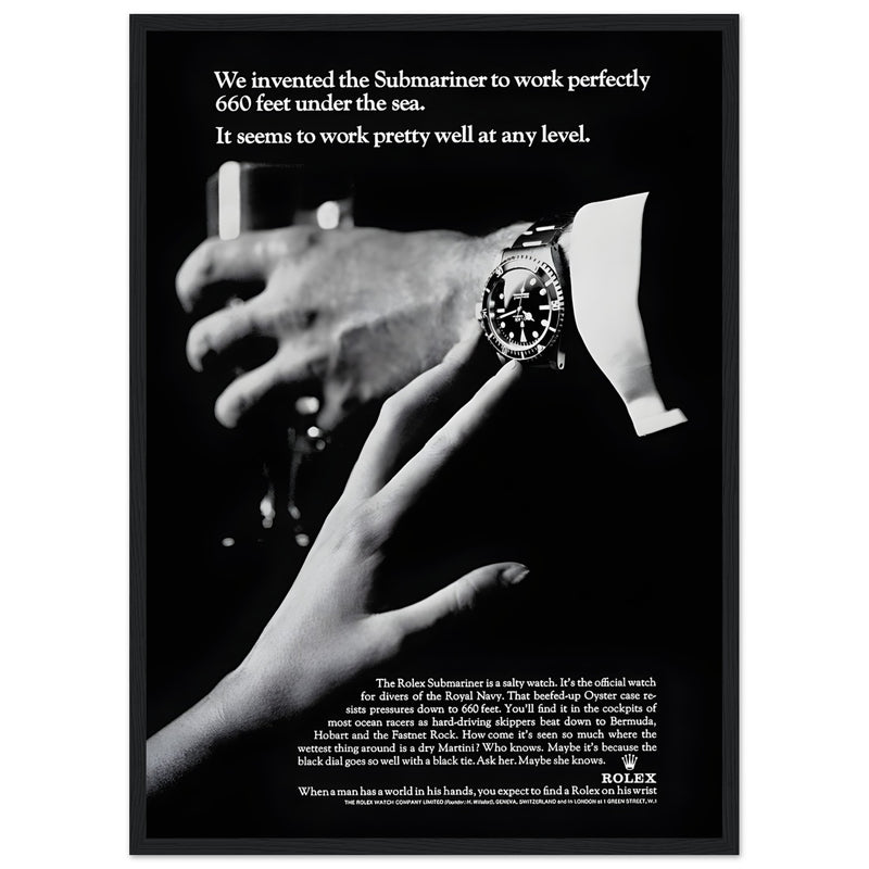 Rolex Submariner Any Level Vintage Poster Ad