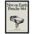 Porsche 944 New on Earth Vintage Poster Ad