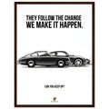 Porsche Can You Keep Up Vintage Poster Ad