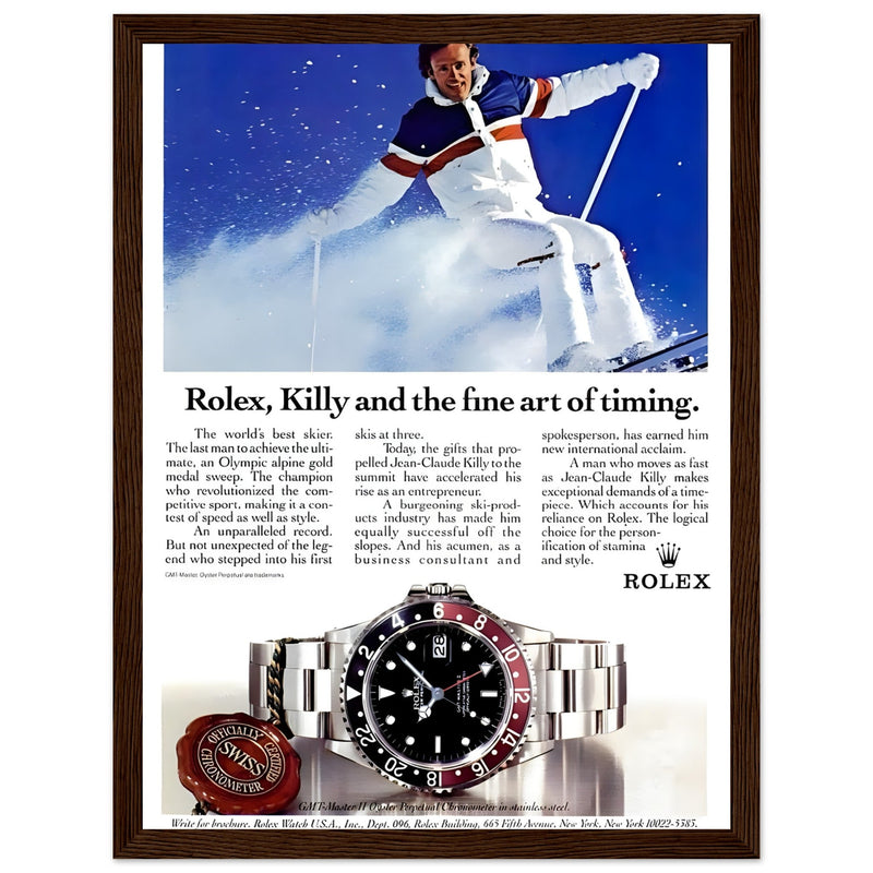 Rolex Alpine Gold Medal Sweep Vintage Poster