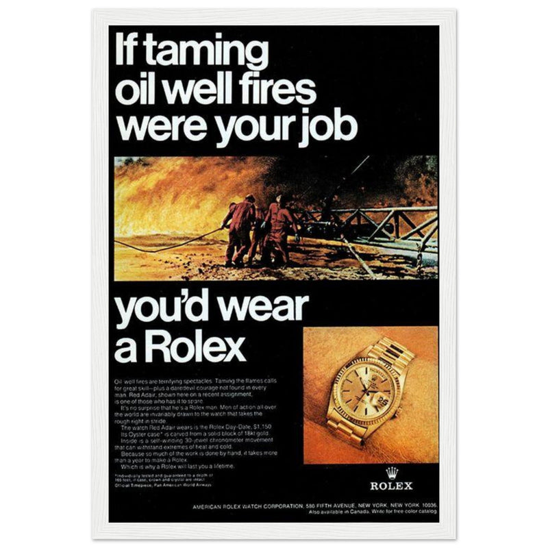 Rolex Day-Date Vintage Poster Ad
