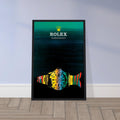 Rolex Submariner Fish Vintage Poster Ad - Premium Matte Paper