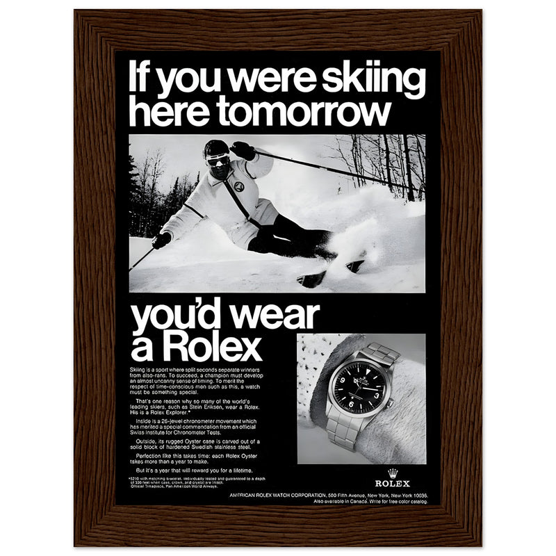 Rolex Ski Vintage Poster Ad