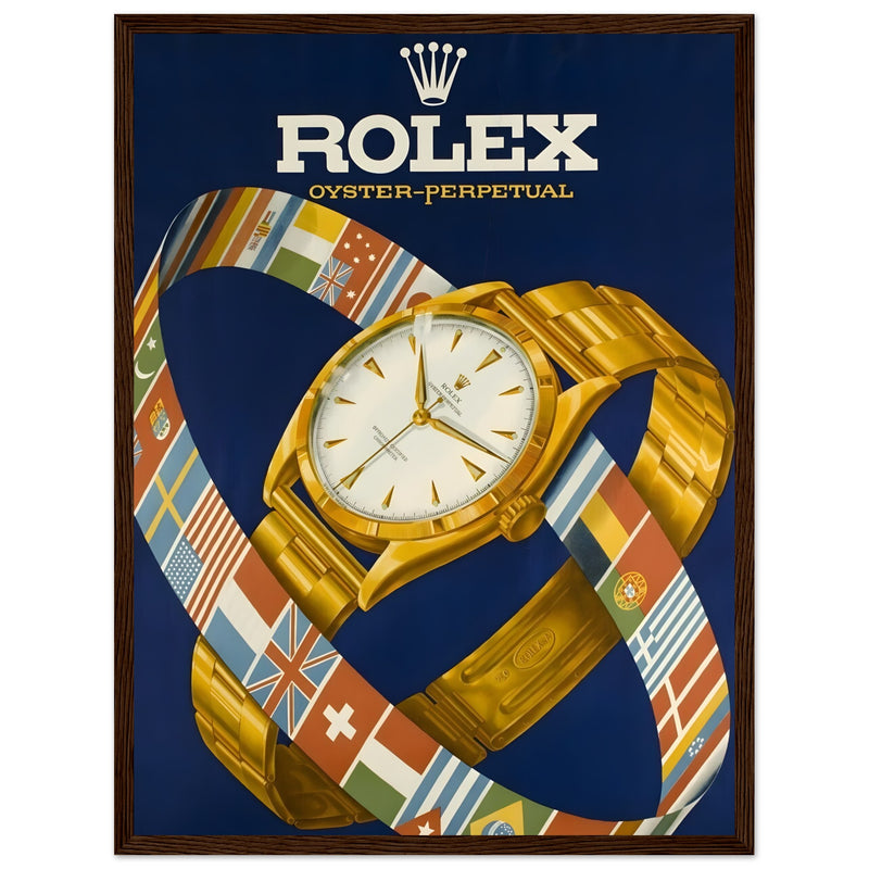 Rolex Advertising Golden Age Oyster Perpetual Vintage Poster