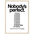 Porsche Nobody's Perfect Le Man Vintage Poster Ad