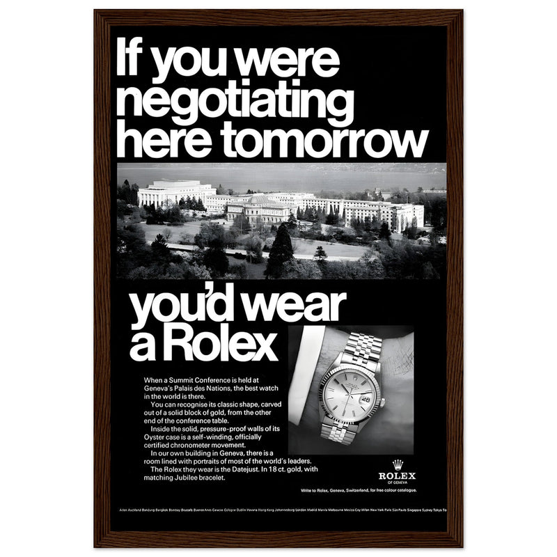 Rolex Datejust Geneva Vintage Poster Ad