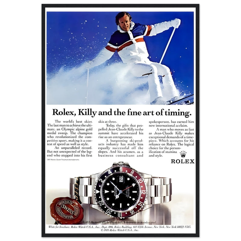 Rolex Alpine Gold Medal Sweep Vintage Poster