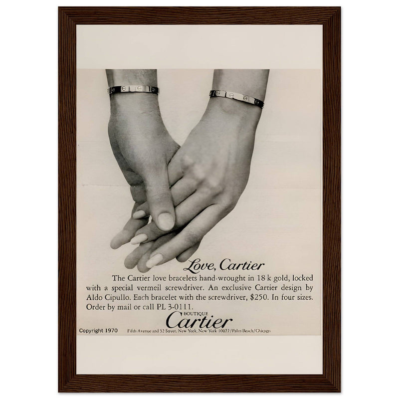 Cartier Love Bangles Vintage Poster