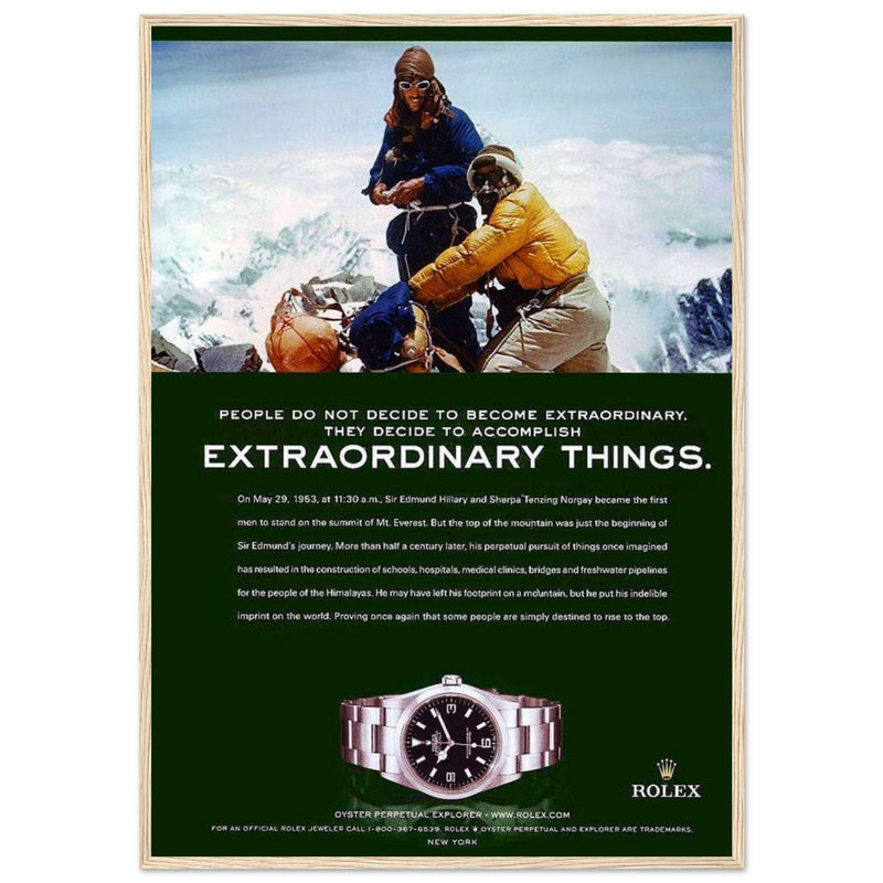 Rolex Oyster Perpetual Explorer Vintage Poster Ad