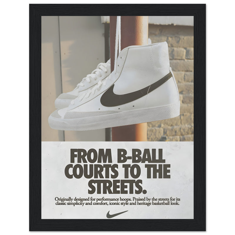 Nike Court to the streets Vintage Poster Ad