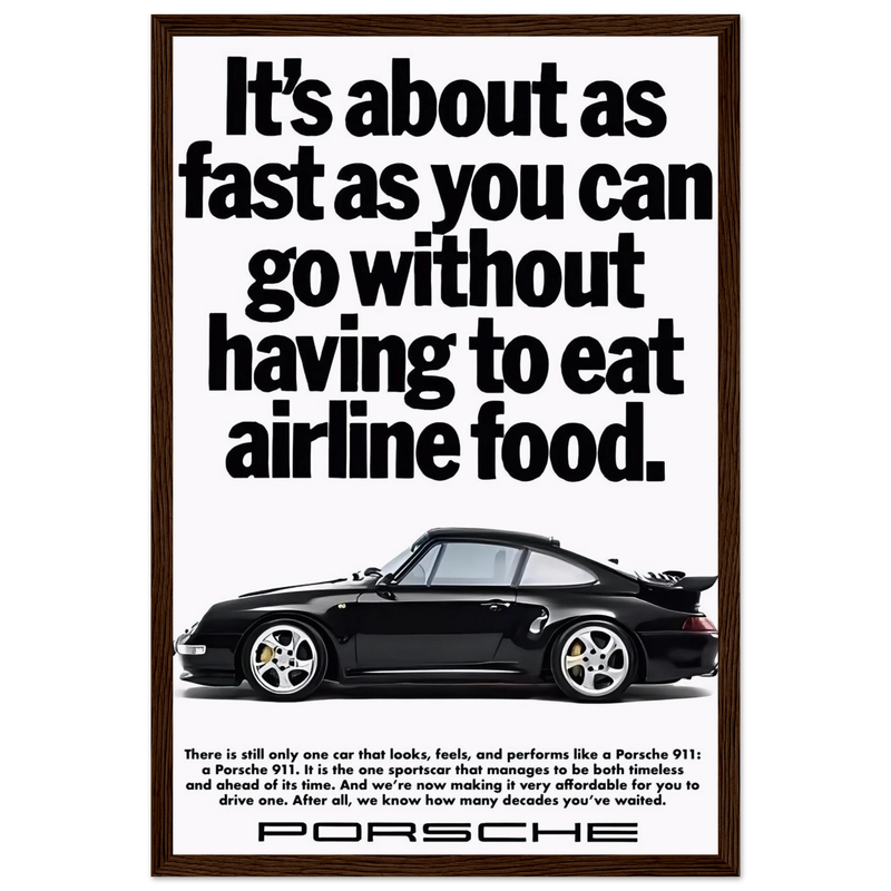 Porsche 911 Vintage Poster - Airline Food