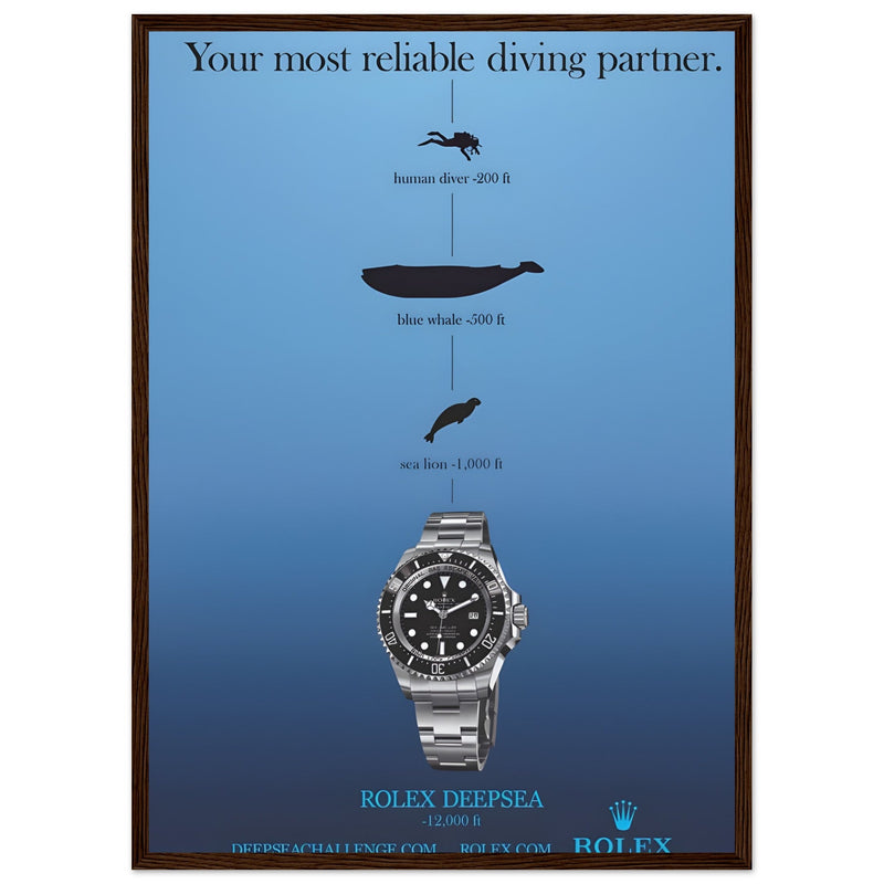 Rolex Deepsea Vintage Poster Ad