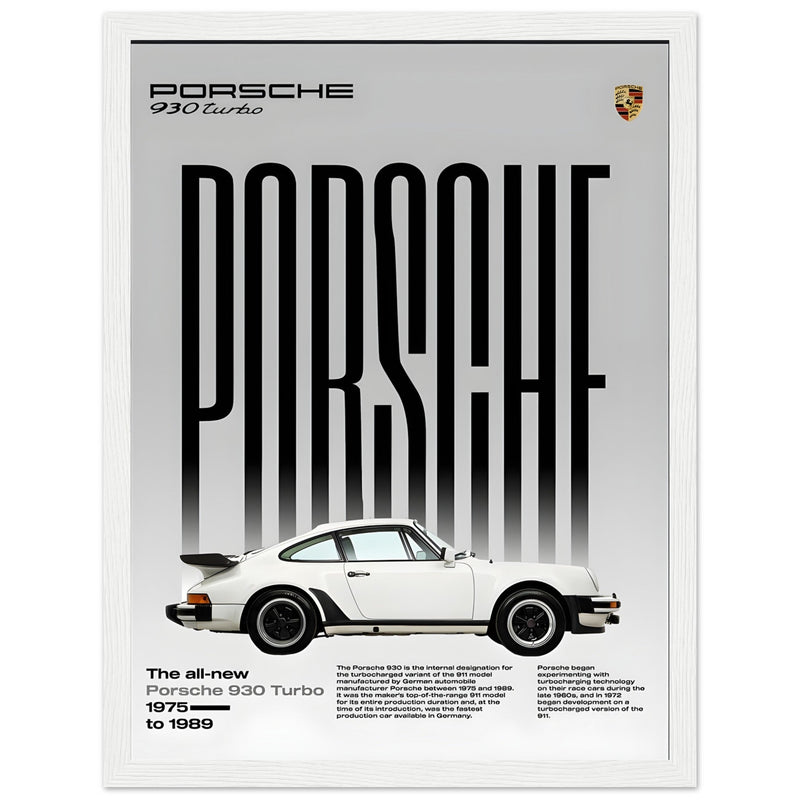 Porsche 930 Turbo 1975 Vintage Poster Ad