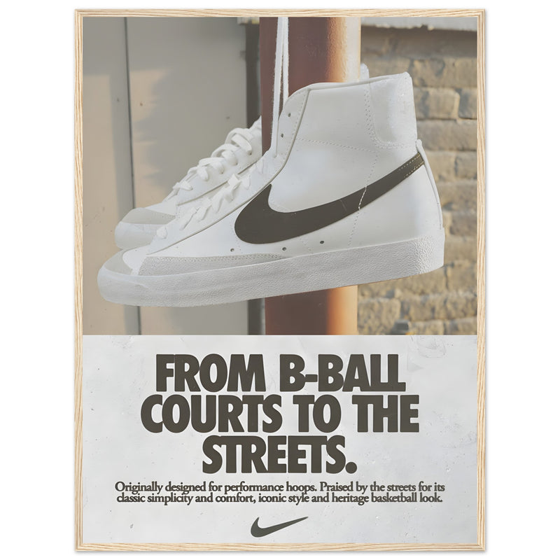 Nike Court to the streets Vintage Poster Ad