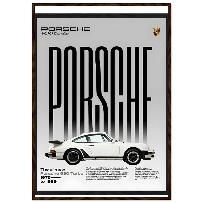 Porsche 930 Turbo 1975 Vintage Poster Ad