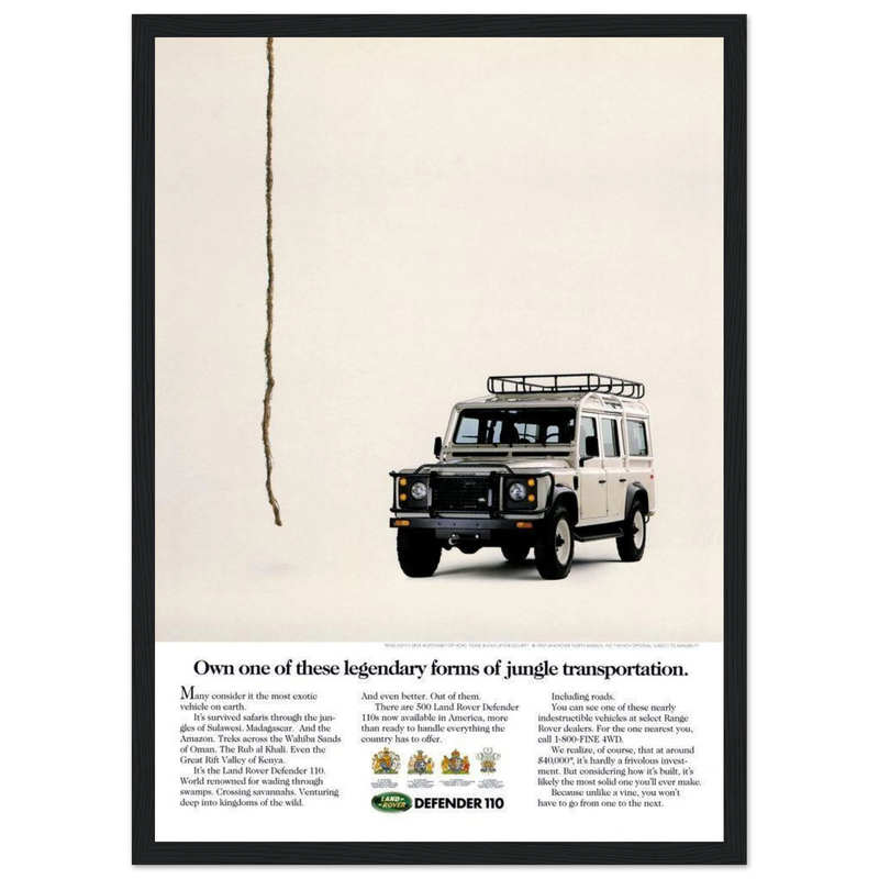 Land Rover Defender Vintage Poster