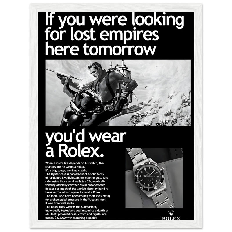 Rolex Submariner Vintage Poster Ad