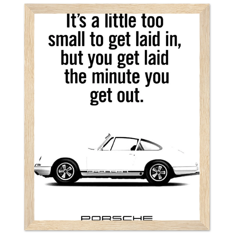 Porsche Vintage Poster  White 911