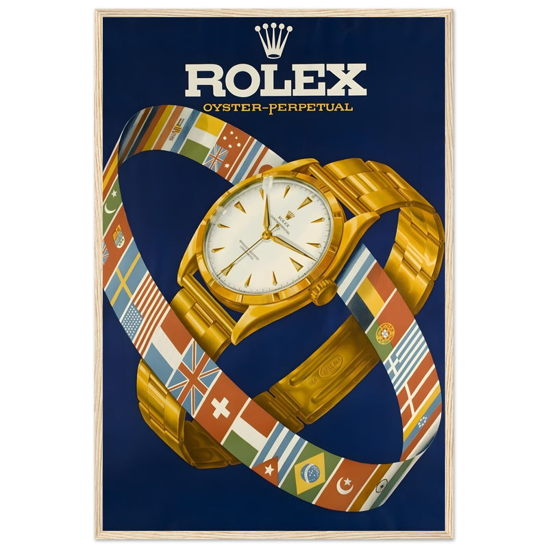 Rolex Advertising Golden Age Oyster Perpetual Vintage Poster