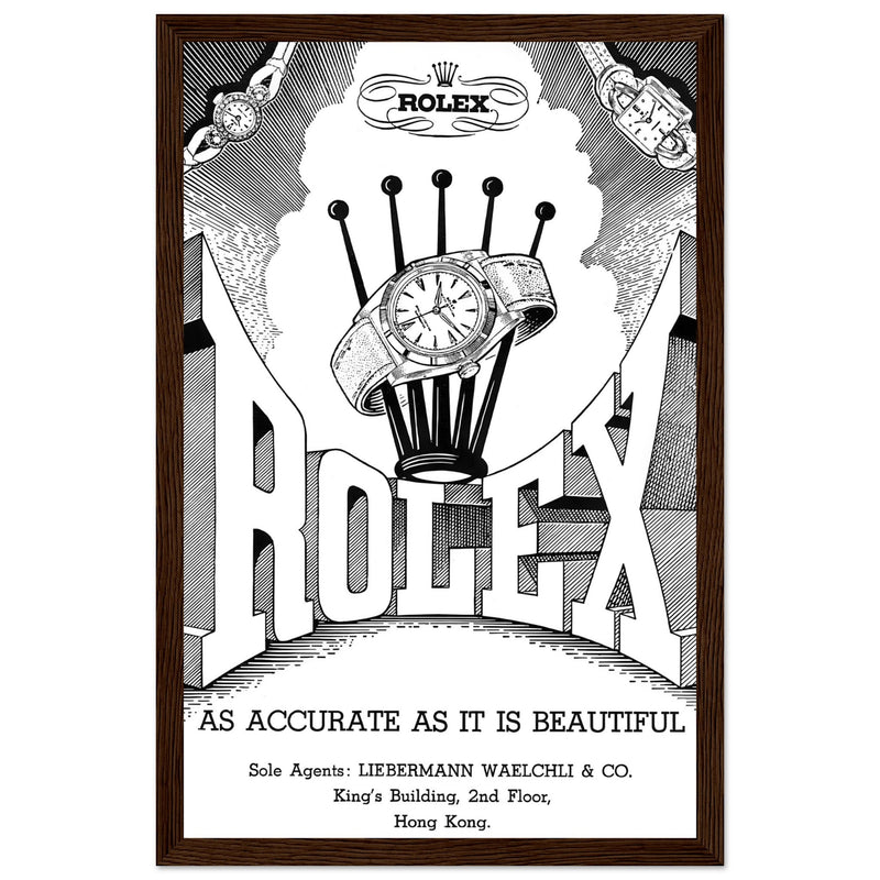 Rolex Hong Kong Jewellers Vintage Poster Ad