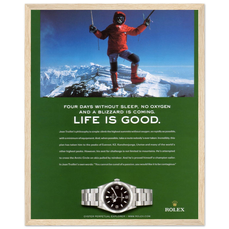 Rolex Life is Good Vintage Poster Ad