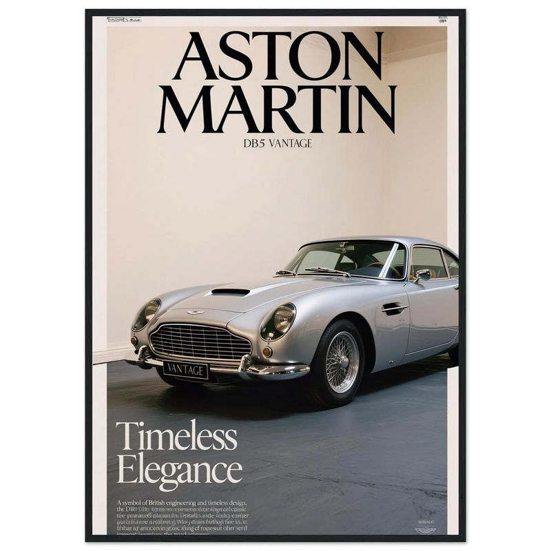 Aston Martin Vintage Poster Ad - DB5 Vantage
