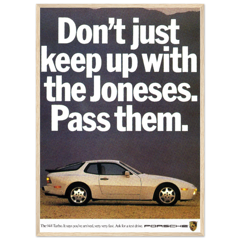 Porsche Turbo 944 Vintage Ad Poster