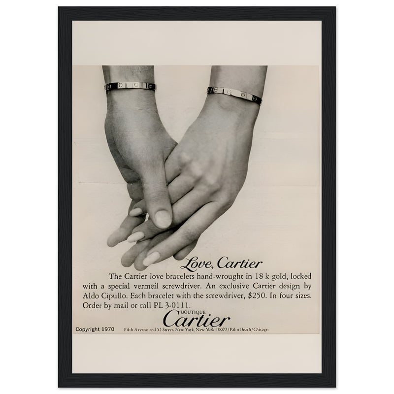 Cartier Love Bangles Vintage Poster