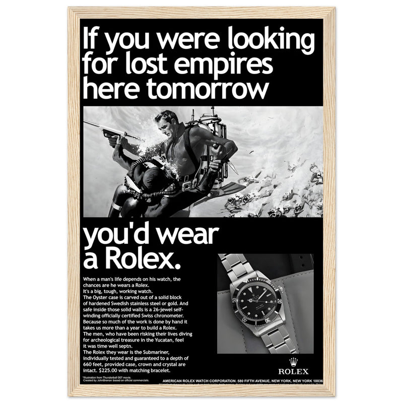 Rolex Submariner Vintage Poster Ad