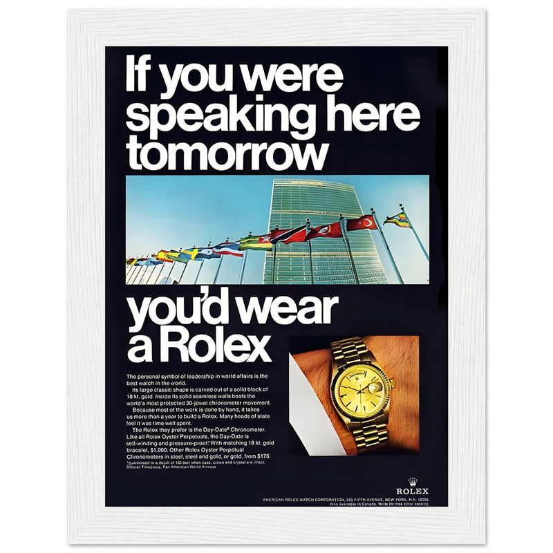 Rolex Day-Date UN Vintage Poster Ad