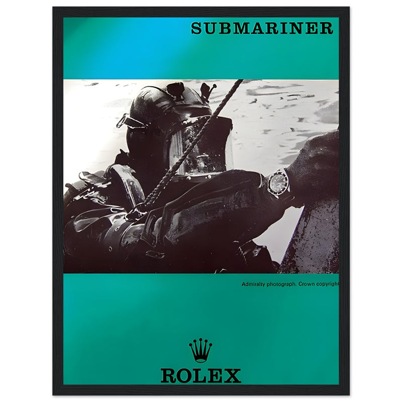 Rolex Submariner Diver Vintage Poster Ad