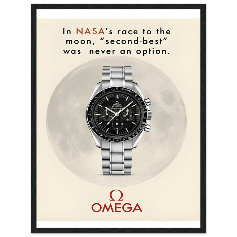 Omega Race to the Moon Vintage Poster Ad