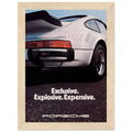 Porsche - Exclusive, Explosive, Expensive Vintage Poster
