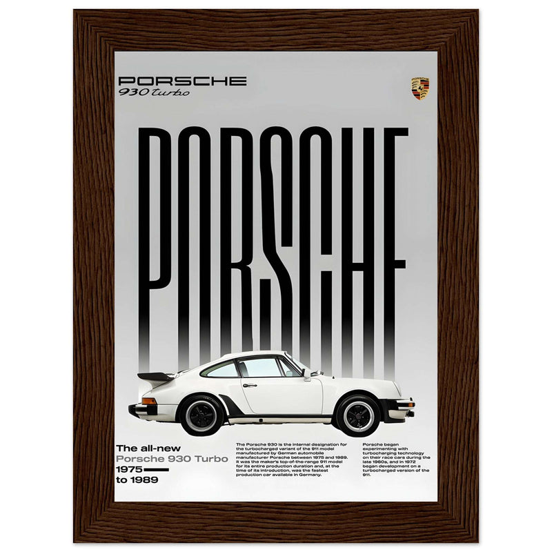 Porsche 930 Turbo 1975 Vintage Poster Ad