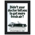 Porsche 911 Fresh Air Vintage Poster Ad