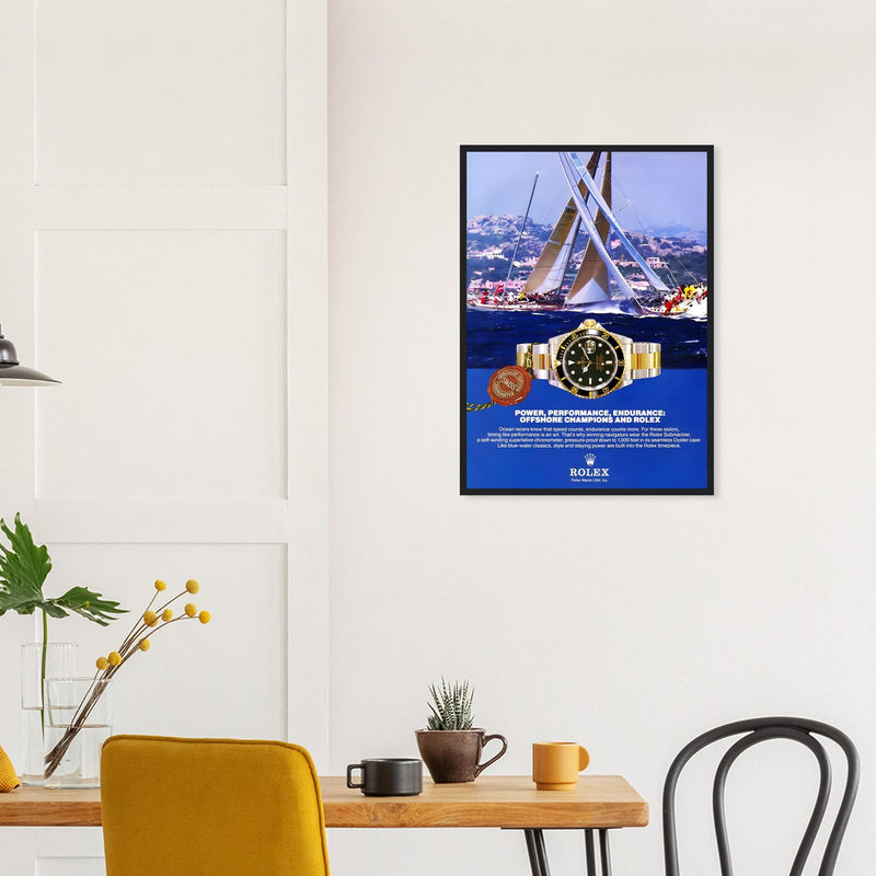 Rolex Submariner Offshore Champions Vintage Poster Ad