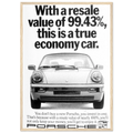 Porsche 99% Resale Price - Vintage Ad Poster