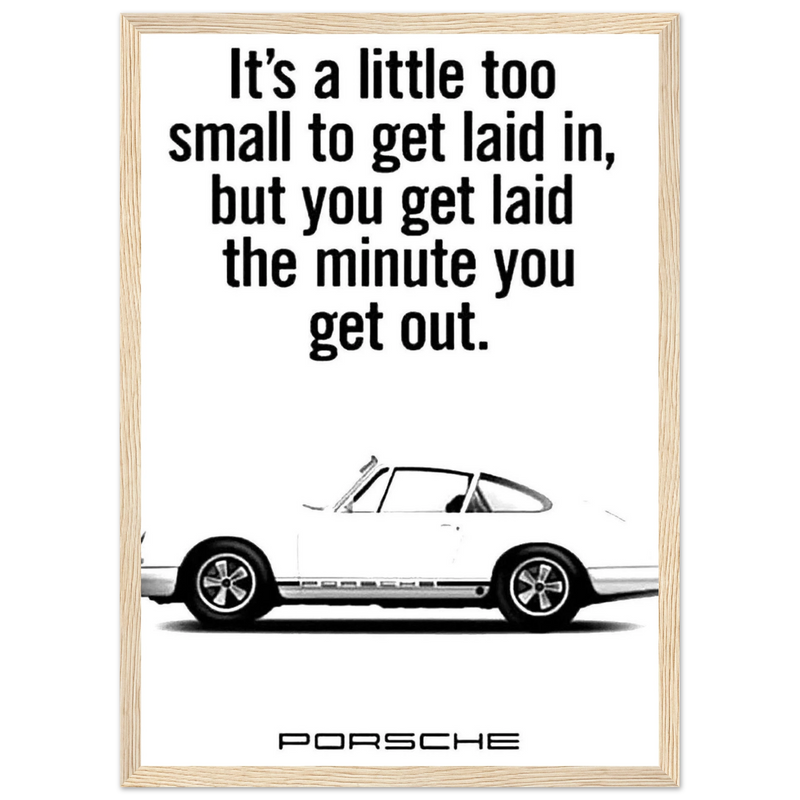 Porsche Vintage Poster  White 911