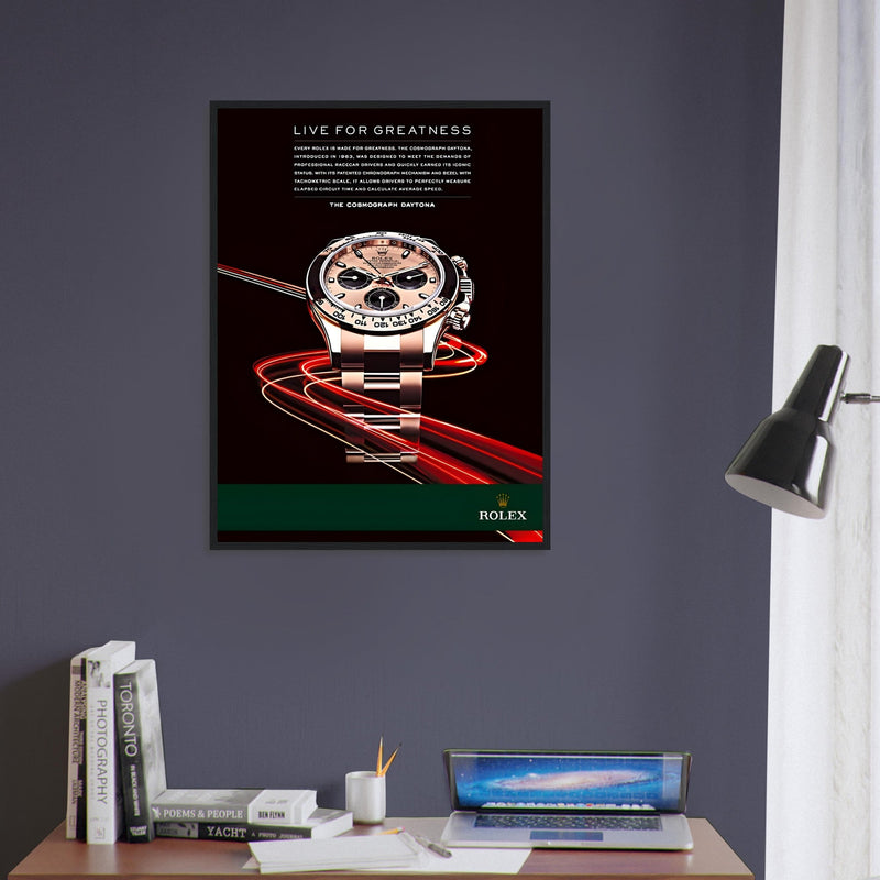 Rolex Live For Greatness Vintage Poster Ad
