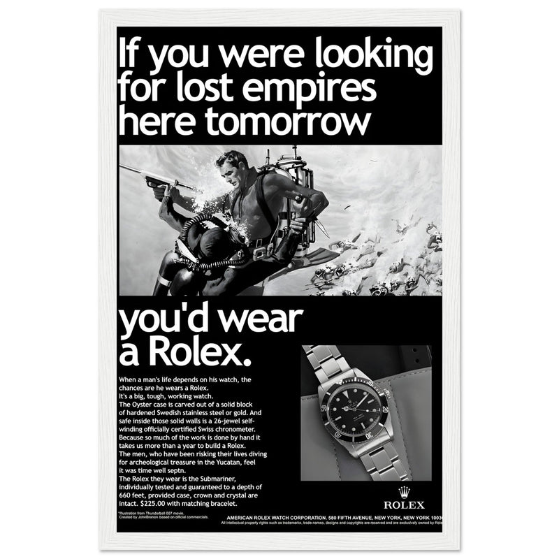 Rolex Submariner Vintage Poster Ad