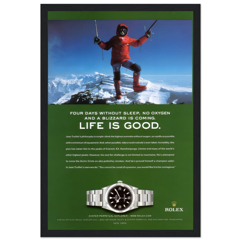 Rolex Life is Good Vintage Poster Ad