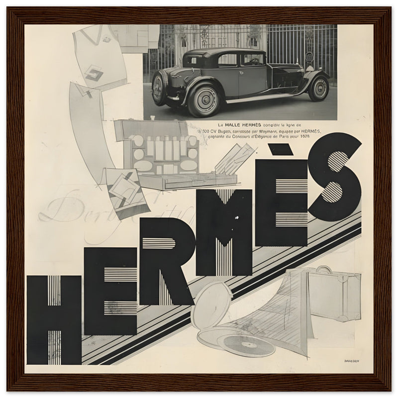 Hermes Fashion Vintage Poster Ad