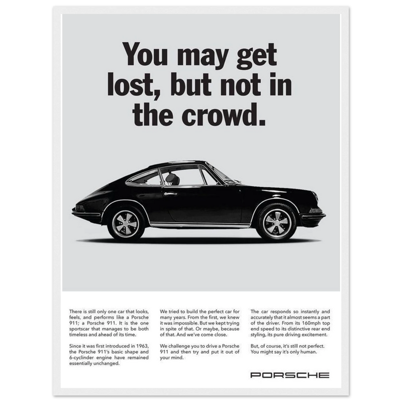 Porsche Vintage Poster - Lost