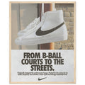 Nike Court to the streets Vintage Poster Ad