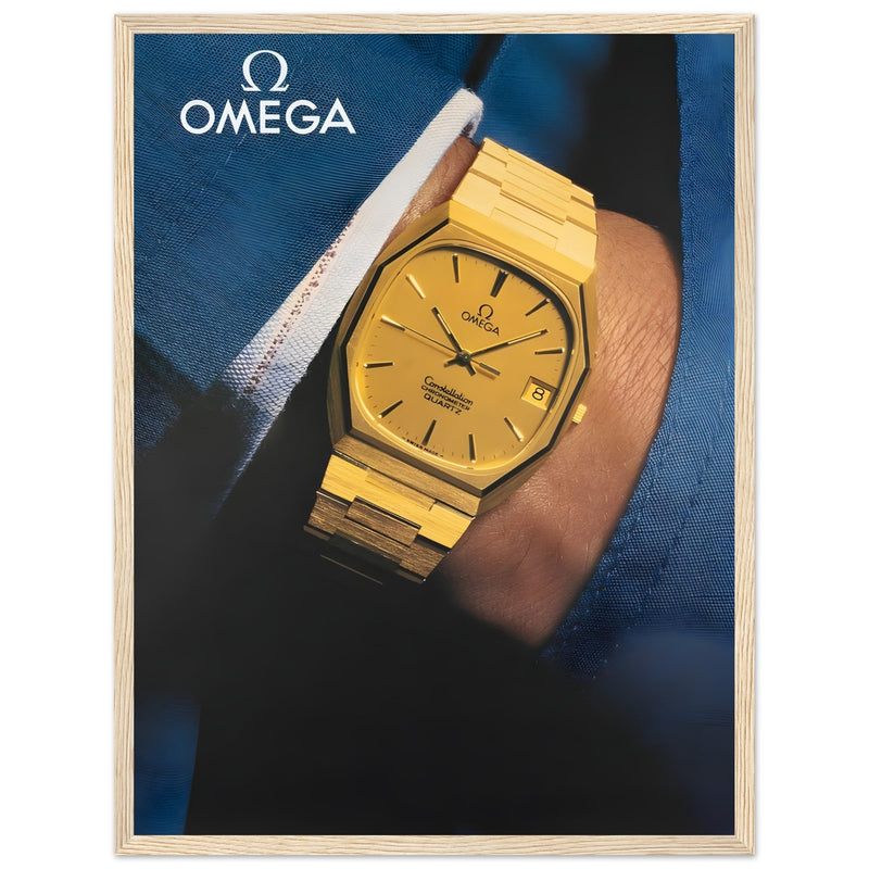 Omega Gold Vintage Poster Ad