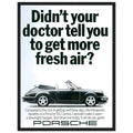 Porsche 911 Fresh Air Vintage Poster Ad