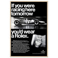 Rolex Racing Vintage Poster Ad