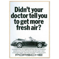Porsche 911 Fresh Air Vintage Poster Ad