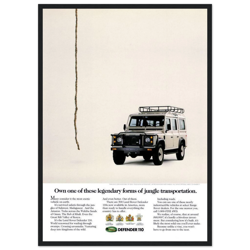Land Rover Defender Vintage Poster